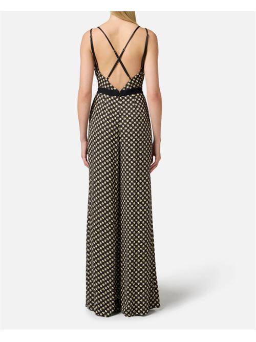 JUMPSUIT WITH DIAMOND PRINT ELISABETTA FRANCHI | TU03551E2DJ5 nero/burro/curry